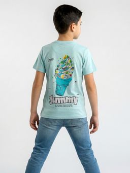 Blue Giraffe - Monte Carlo Boys Regular Fit Half Sleeve Round Neck Printed T-Shirt