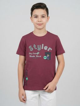 Blue Giraffe - Monte Carlo Boys Regular Fit Half Sleeve Round Neck T-Shirt