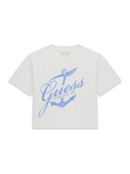 Guess - White Cotton Logo Girls T-Shirt