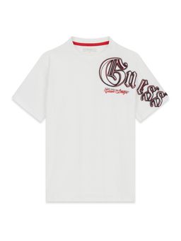 Guess - White Cotton Logo Boys T-Shirt