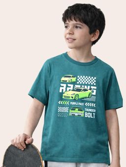 Blue Giraffe - Purple United Kids Teal Boys Teal Comfort Fit T-Shirt