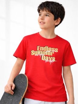 Blue Giraffe - Purple United Kids Red Boys Red Summer Wear T-Shirt