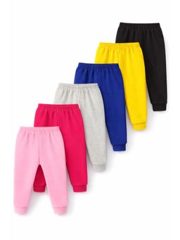 Trampoline - Girls Cotton Blend Knit Solid Joggers Pack of 6