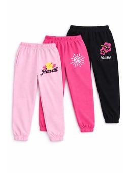 Trampoline - Girls Hawaii and Aloha Printed Joggers Pack of 3