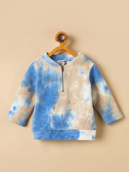 Stylo Bug - Girls Blue Fleece Tie & Dye Sweatshirt