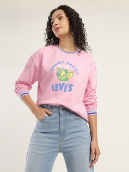 Levi's - Womens Pink Crew Neck Sweatshirt