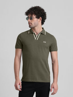 Jack & Jones - Green Slim Fit Non Stretch Polo T-Shirt