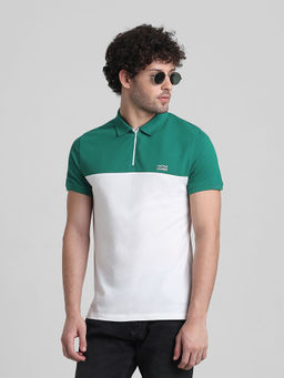 Jack & Jones - Green Slim Fit Non Stretch Polo T-Shirt