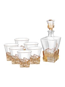 Momentz - Dof Glass Amber (Set of 6 Glasses + Decanter)