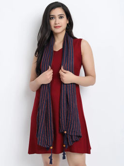 Wicked stitch - Scarves For Women Cotton ChalkStripes