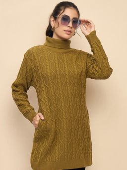 CLAPTON - Womens Woollen Long Tunic Sweater