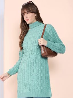CLAPTON - Womens Woollen Long Tunic Sweater