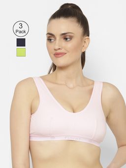 Floret - Wirefree Non-padded Sporty Bra - Multi-Color