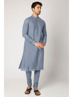 Bubber Couture - Blue Arhan Kurta (Set of 2)