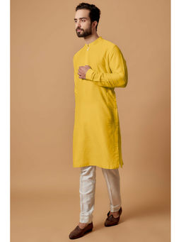 Bubber Couture - Yellow Divij Shirt Kurta (Set of 2)
