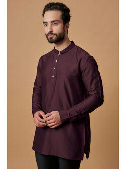Bubber Couture - Wine Adi Shirt Kurta