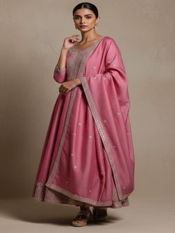 Varanga - Women Embroidered Anarkali Kurta Pant with Dupatta