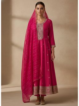Varanga - Zari Embroidery Anarkali Kurta Pant with Dupatta
