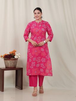 ARAMYA - Straight Bandhani Print Kurta and Pant