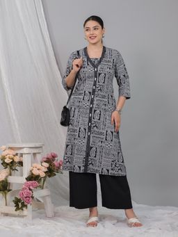 ARAMYA - Soft Cotton Printed Kurta and Pant