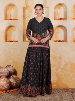 ARAMYA - Soft Cotton Print Kurta and Skirt