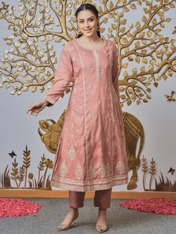 ARAMYA - Poly Chinon Kurta and Pant