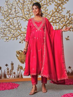 ARAMYA - Poly Silk Kurta Pant with Dupatta