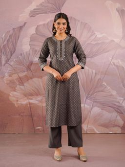 ARAMYA - Roman silk Straight Kurta and Pant