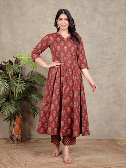 ARAMYA - Soft Cotton Printed Kurta and Pant
