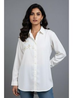 ORNAMAAS - Dilli6 White Embroider Georgette Shirt
