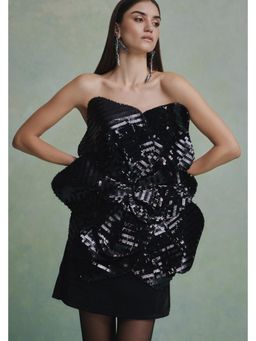 ZABELLA - Black Dune Rose Mini Dress