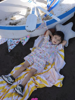 Funny Bones - Linen Candies and Ice Cream Print White Co-Ord (Set of 2)