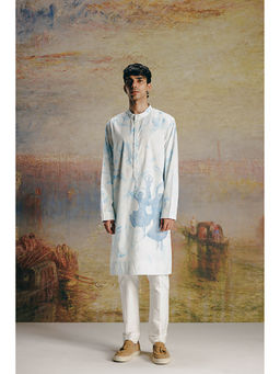 No Grey Area - Blue Surrealist Dancing Kurta Set