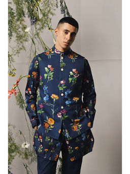 Project Bandi - Midnight Vita Kurta Pyjama With Midnight Fiore Bandi