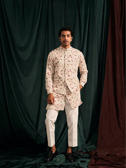 Project Bandi - Rosewood Wisteria Kurta Pyjama & Rosewood Wisteria Bandi