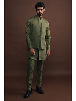 Project Bandi - Croc Embroidered Bandi With Matching Kurta Pyjama Set