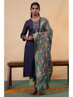 Folksong - Green Floral Dupatta