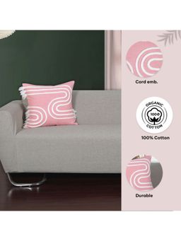 ODE & CLEO - Cotton Cushion Covers 18X18 in Zip Closure Sofa Cushion (Set of 3)