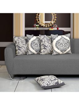 ODE & CLEO - Cotton Cushion Covers 18X18 in Zip Closure Sofa Cushion (Set of 5)