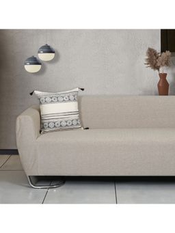 ODE & CLEO - Cotton Cushion Covers 18X18 in Zip Closure Sofa Cushion (Set of 3)