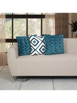 ODE & CLEO - Cotton Cushion Covers 18X18 in Zip Closure Sofa Cushion (Set of 3)