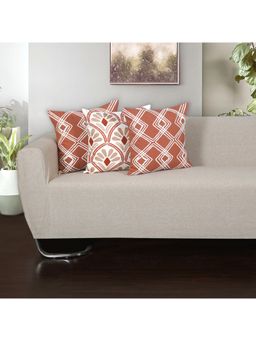 ODE & CLEO - Cotton Cushion Covers 18X18 in Zip Closure Sofa Cushion (Set of 3)