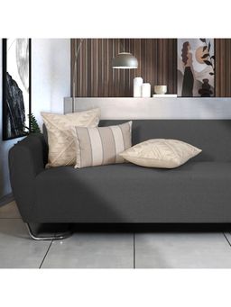 ODE & CLEO - Cotton Cushion Covers 18X18 in Zip Closure Sofa Cushion (Set of 3)