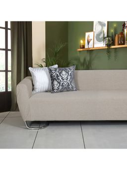 ODE & CLEO - Cotton Cushion Covers 18X18 in Zip Closure Sofa Cushion (Set of 2)