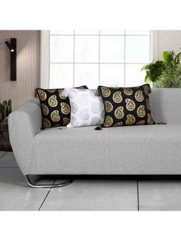 ODE & CLEO - Cotton Cushion Covers 18X18 in Zip Closure Sofa Cushion (Set of 3)