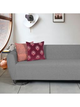 ODE & CLEO - Cotton Cushion Covers 18X18 in Zip Closure Sofa Cushion (Set of 2)