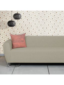 ODE & CLEO - Cotton Cushion Covers 18X18 in Zip Closure Sofa Cushion (Set of 3)