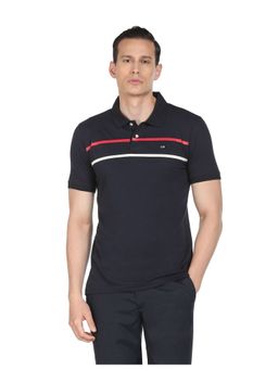 Arrow Sports - Men Navy Short Sleeve Cotton Polo T-Shirt