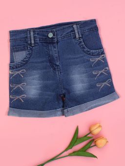 Cutecumber - Girls Blue Denim Shorts