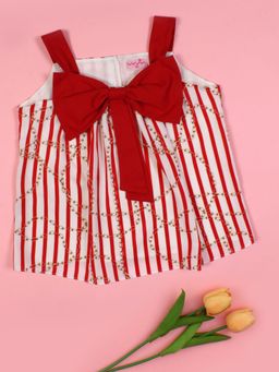 Cutecumber - Girls Red Georgette Top
